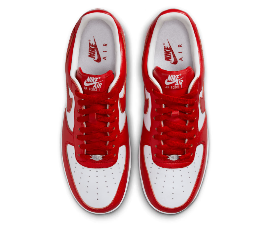 Terror Squad Air Force 1 University Red and White top view