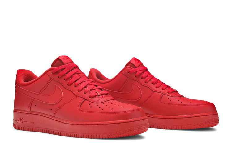 Pair of Nike Air Force 1 Low Triple Red sneakers