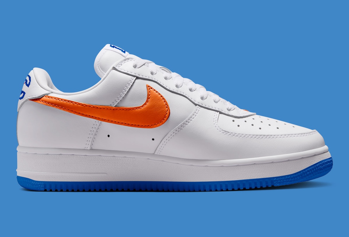 Nike Air Force 1 ’01 NYC — white, Brilliant Orange and Rush Blue