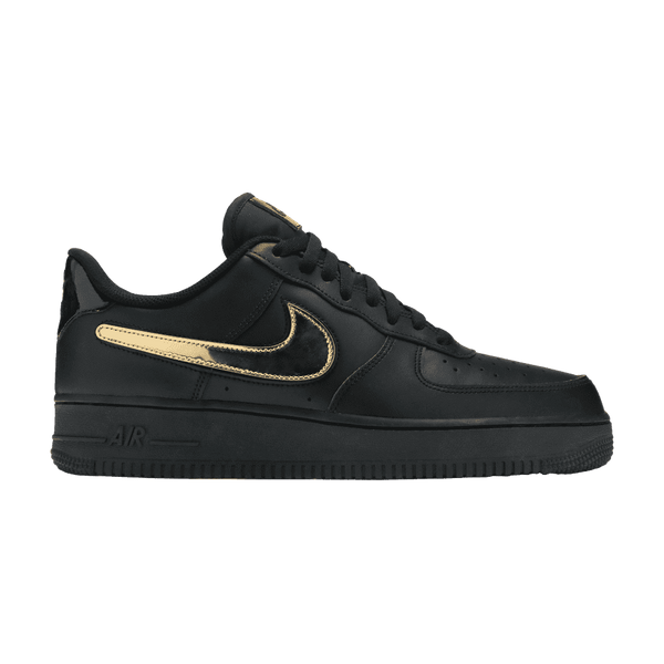 Nike Air Force 1 Low Removable Swoosh Black Gold