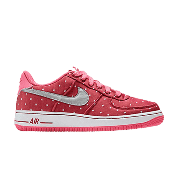 Nike Air Force 1 06 GS Dark Red with white stars and silver Swoosh